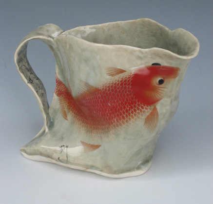 fish pitcher celadon