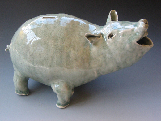 piggy bank celadon