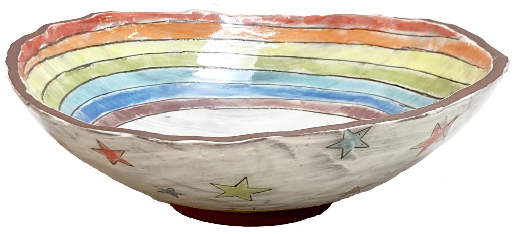 Rainbow Serving Bowl (2.75" x 9.25" x 9.25")